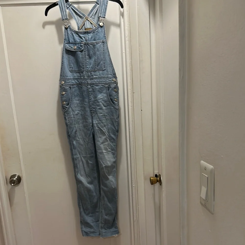 American Eagle Outfitters Blue Denim Jumpsuit Casual Style - Preloved